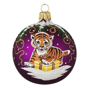 Ёлочная игрушка Шар Зодиак "Тигр" №C863-22