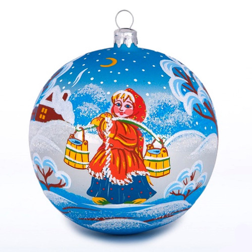 Ёлочная игрушка Шар "Аленушка" №C990