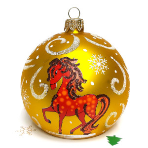 Ёлочная игрушка Шар Зодиак "Лошадь" №C206-26A