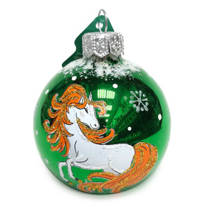 Ёлочная игрушка Шар Зодиак "Лошадка" №C29-26A