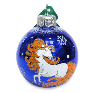 Ёлочная игрушка Шар Зодиак "Лошадка" №C29-26A