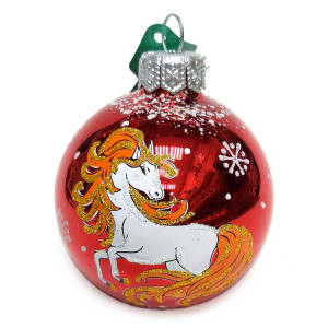 Ёлочная игрушка Шар Зодиак "Лошадка" №C29-26A