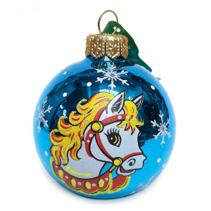Ёлочная игрушка Шар Зодиак "Лошадка" №C29-26B