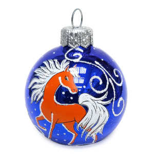 Ёлочная игрушка Шар Зодиак "Лошадь" №C29-26UP-A