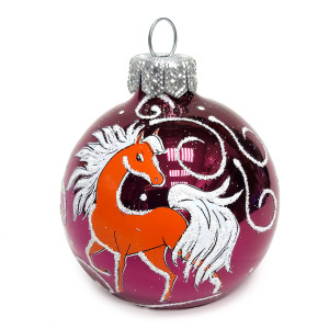 Ёлочная игрушка Шар Зодиак "Лошадь" №C29-26UP-A