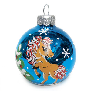 Ёлочная игрушка Шар Зодиак "Лошадка" №C29-26UP-B