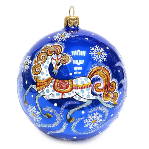 Ёлочная игрушка Шар Зодиак "Лошадь" №C475-26A