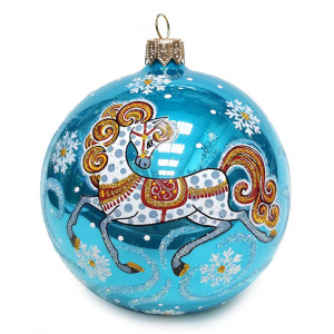 Ёлочная игрушка Шар Зодиак "Лошадь" №C475-26A