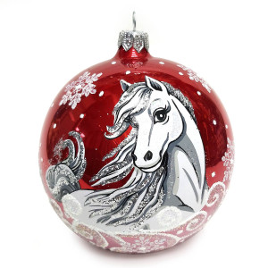 Ёлочная игрушка Шар Зодиак "Лошадь" №C475-26B