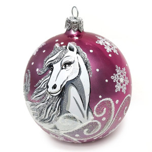 Ёлочная игрушка Шар Зодиак "Лошадь" №C475-26B