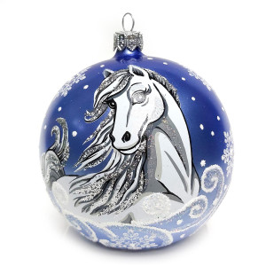Ёлочная игрушка Шар Зодиак "Лошадь" №C475-26B