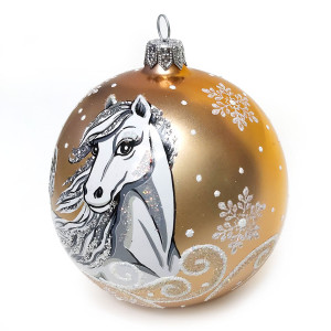 Ёлочная игрушка Шар Зодиак "Лошадь" №C475-26B