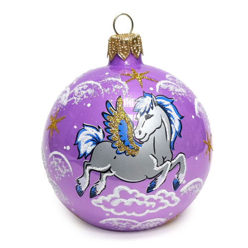 Ёлочная игрушка Шар Зодиак "Лошадка" №C863-26A