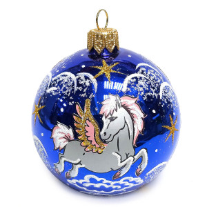 Ёлочная игрушка Шар Зодиак "Лошадка" №C863-26A