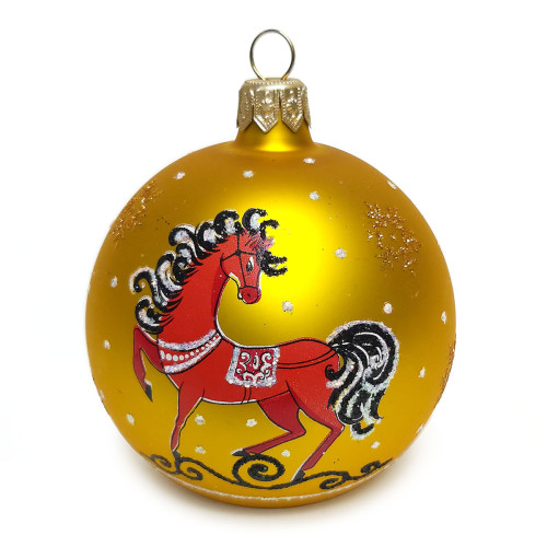 Ёлочная игрушка Шар Зодиак "Лошадь" №C863-26B