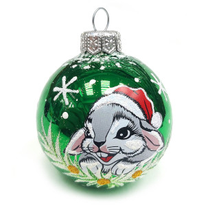 Ёлочная игрушка Шар "Зайка" №C29-23Y