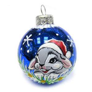 Ёлочная игрушка Шар "Зайка" №C29-23Y