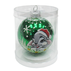 Ёлочная игрушка Шар "Зайка" №C29-23Y