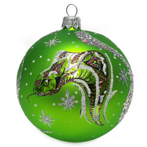 Ёлочная игрушка Шар "Могущественная Кобра Эйми" Зодиак №C206A-25