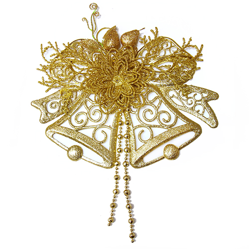 Елочное украшение "Колокольчики с бантиком" №9160-14