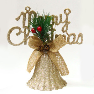 Елочное украшение "Колокольчик с бантиком" №9160-15