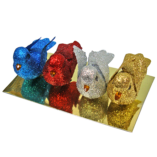 Елочное украшение на прищепке "Птицы" №9160-21