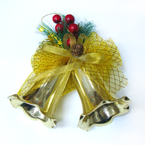 Елочное украшение "Колокольчики с бантиком" №9160-5