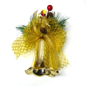 Елочное украшение "Колокольчик с бантиком" №9160-6