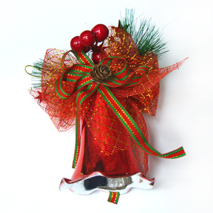 Елочное украшение "Колокольчик с бантиком" №9160-6