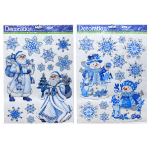 Новогодняя наклейка на окна №196239-4