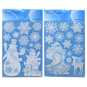 Новогодняя наклейка на окна №196239-5