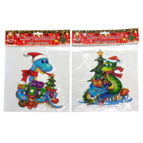 Новогодняя наклейка на окна Змея №6010-1