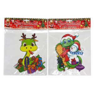 Новогодняя наклейка на окна Змея №6010-1