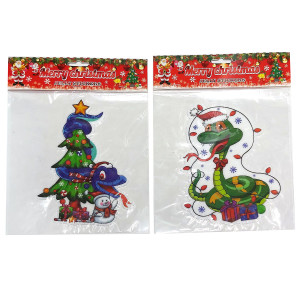 Новогодняя наклейка на окна Змея №6010-1