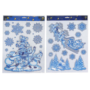 Новогодняя наклейка на окна №6010-4