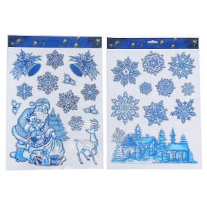 Новогодняя наклейка на окна №6010-4