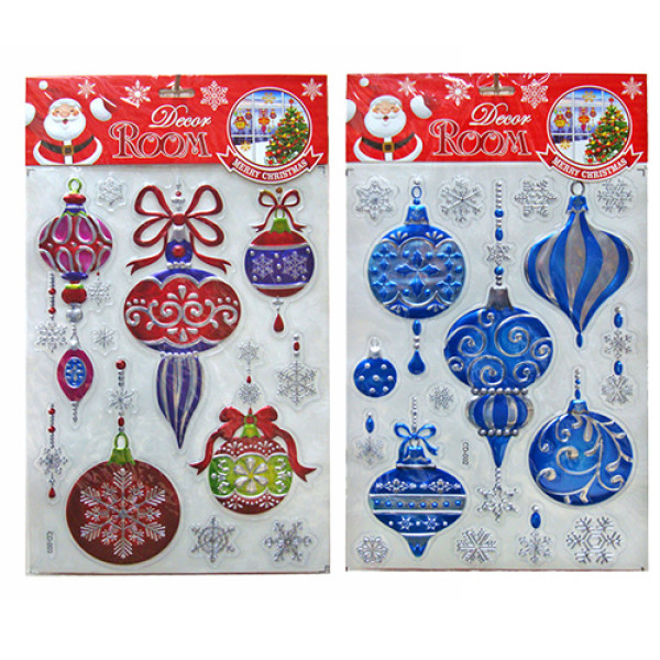 Новогодняя наклейка на окна №6239-2 Новогодняя наклейка на окна №6239-2