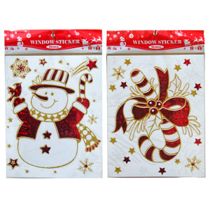 Новогодняя наклейка на окна №6239-6