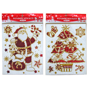 Новогодняя наклейка на окна №6239-6