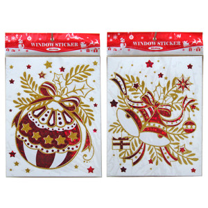Новогодняя наклейка на окна №6239-6