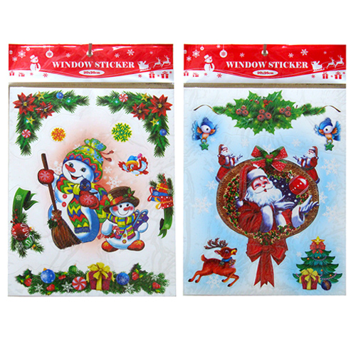 Новогодняя наклейка на окна №6239-7