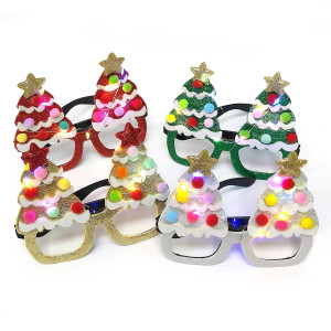 Новогодние очки светящиеся №6120-11