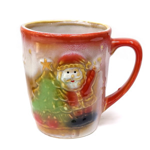 Новогодняя кружка из керамики "Дед Мороз" №28564A