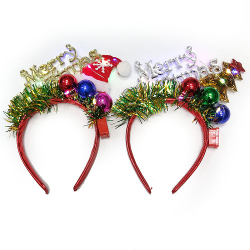 Новогодний обруч светящийся №6120-18