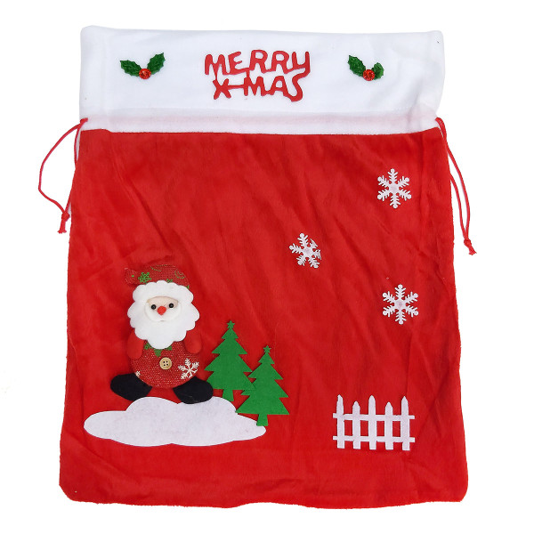 Мешок Новогодний Рождественский для подарков №6120-10 Мешок Новогодний Рождественский для подарков №6120-10