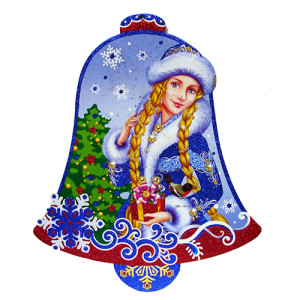 Плакат-подвеска колокольчик "C Новым Годом" Снегурочка №9201-1_1