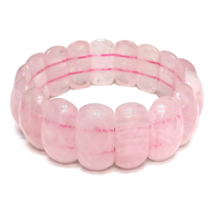 Браслет из розового кварца №2404-6