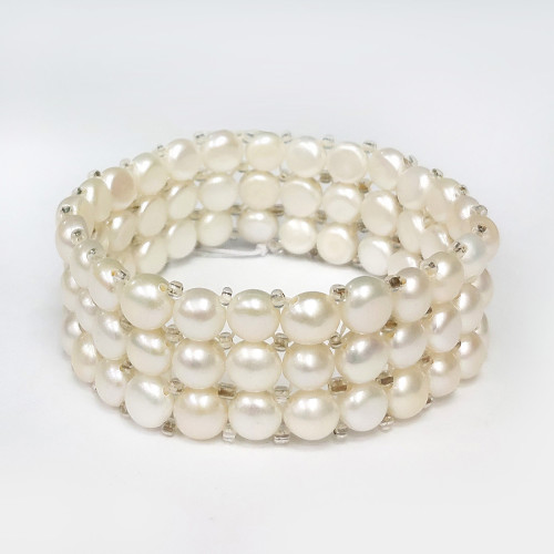 Браслет из искусственно выращенного жемчуга №09