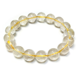 Браслет с золотистым кварцем-волосатиком №A03