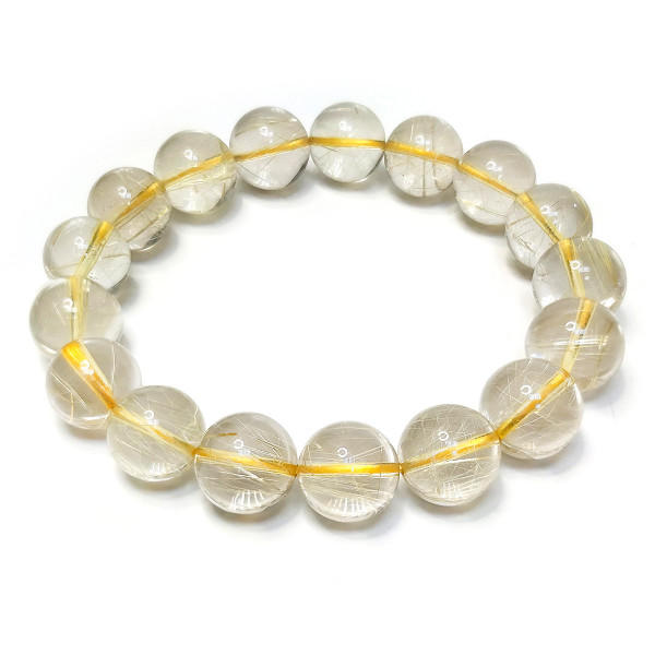 Браслет с золотистым кварцем-волосатиком №A03 Браслет с золотистым кварцем-волосатиком №A03